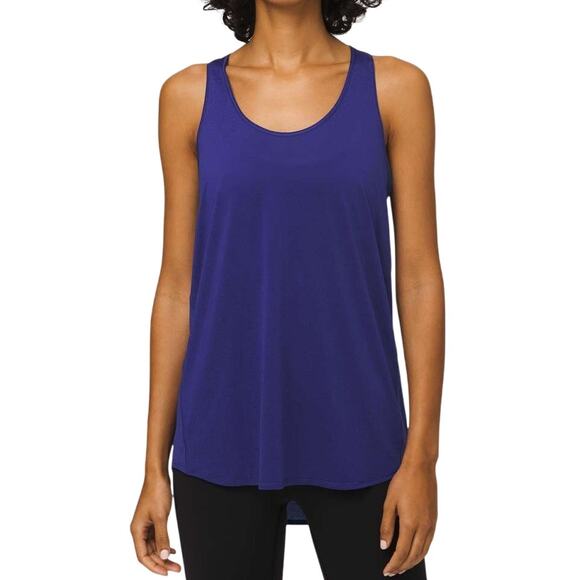 lululemon athletica Tops - Lululemon Essential Tank Pleated Racerback Cobalt Blue Larkspur S/M Yoga Run Top